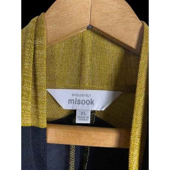 Exclusively Misook Cardigan Wrap Size XL Gold Black Duster Elegant Evening Wear - Picture 11 of 14